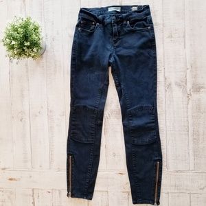 Madewell Moto Skinny Skinny Ankle Zipper J…
